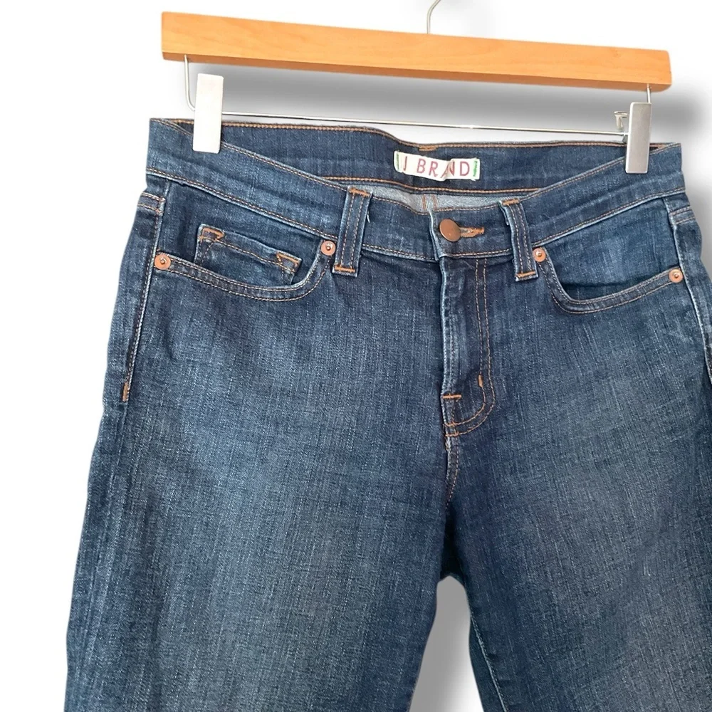 J Brand Medium Wash Saturn Blue Mid Rise Cuffed Bermuda Short Size 27